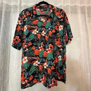 Hawaiian Style Jurassic Park button up shirt